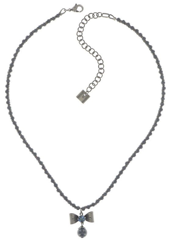 image pour Collier Pearl 'n' Ribbons Noir  