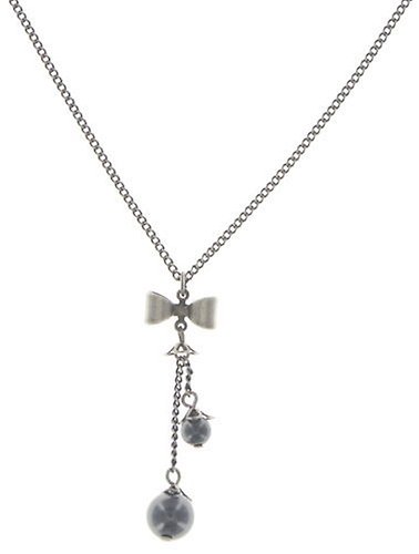 image pour Collier-Y Pearl 'n' Ribbons Noir  
