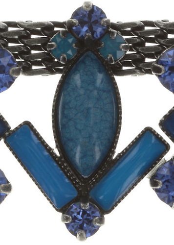 image pour Collier ART DECO Bleu  