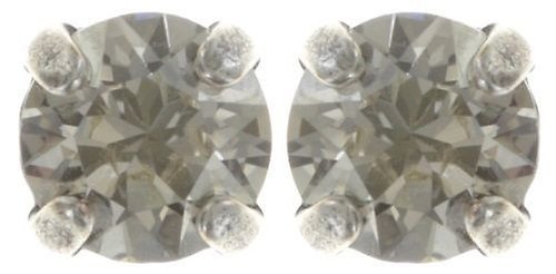 image pour Clou d'oreille Black Jack Gris crystal silver shade SS 29