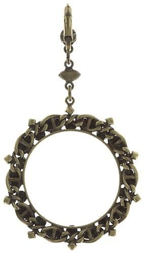 Kép Earring eurowire dangling Mini Treasure Green  