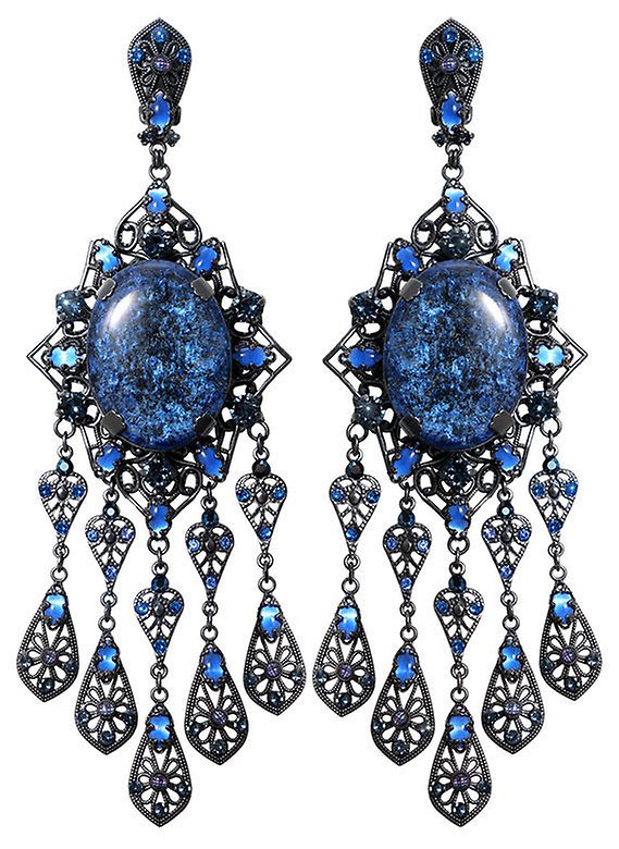 Bild für Ohrring Clip  Chandelier Earrings Blau  