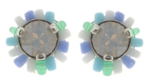 Bild für Ohrstecker Dream Catcher Grün / Weiß / Blau  