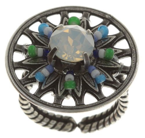 image pour Anneau Dream Catcher Vert / Blanc / Bleu  small