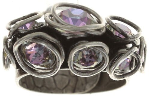 Bild für Ring Sparkle Twist Weiß / Hellrosa Kristall vitrail hell 