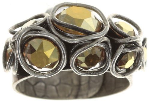 Bild für Ring Sparkle Twist Braun crystal metallic sunshine 