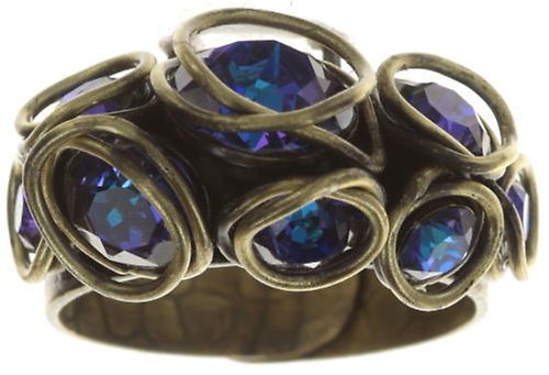 image pour Anneau Sparkle Twist Bleu / Lila crystal heliotrope 