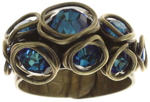 image for Ring Sparkle Twist Blue crystal bermuda blue 