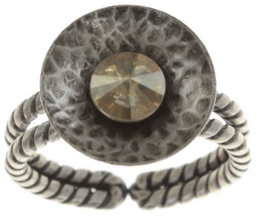 Bild für Ring Rivoli Concave Beige Kristall goldener Schatten Extra Small