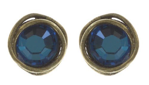 image pour Clou d'oreille Sparkle Twist Bleu crystal bermuda blue 