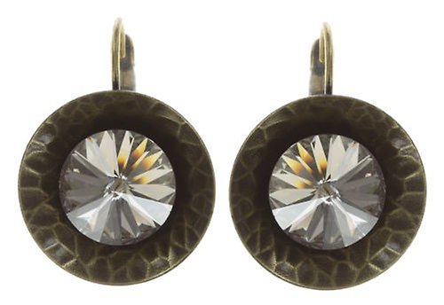 image pour Boucles d'oreilles Eurowire Rivoli Concave Blanc / Gris crystal silver shade medium