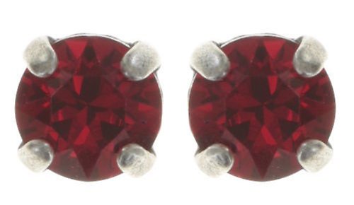 image for Earring Stud Black Jack Red light siam SS 29