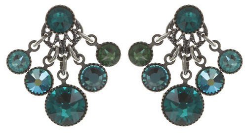 Kép Earring stud dangling Waterfalls Blue / Green  