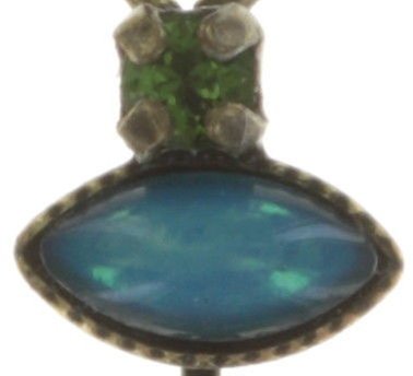 image for Earring Dangling Mini Treasure Dark Green  