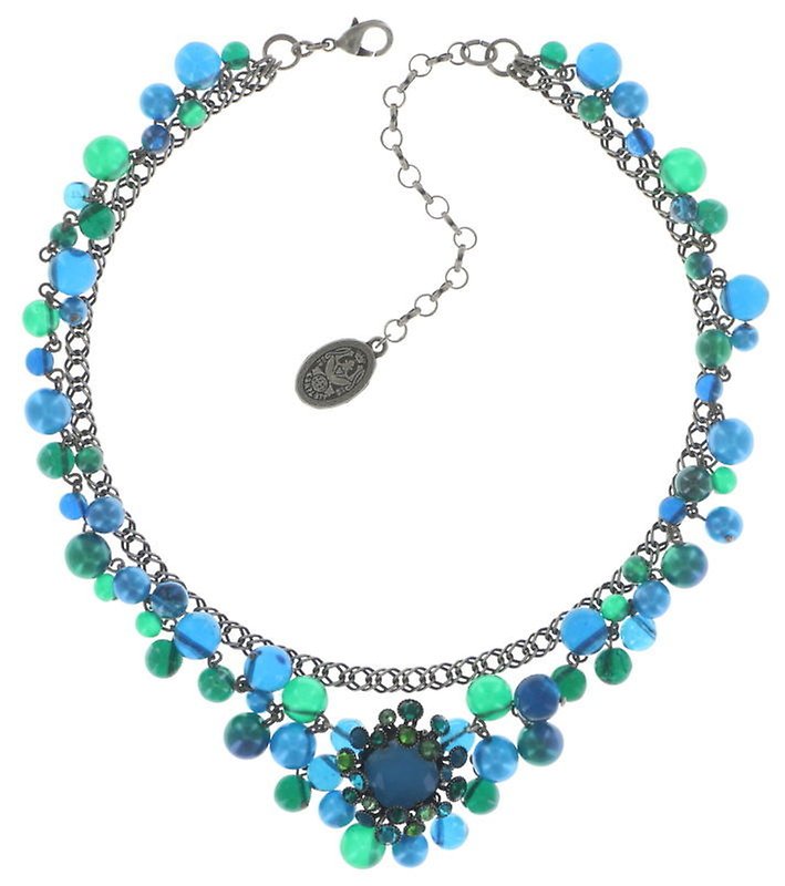 Bild für Halskette Caviar de Luxe Blau  14mm