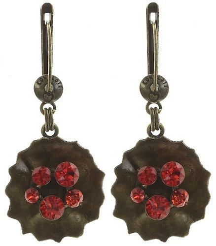 image for Earring dangling Samurai Bloom Pink / Red  no. 4