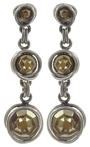 image pour Clou d'oreille pendant Sparkle Twist Marron crystal metallic sunshine 