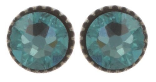 Bild für Ohrstecker flach Black Jack Hellblau lt. turquoise SS 34
