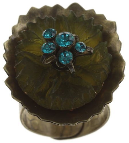 image pour Anneau Samurai Bloom Bleu / Vert  no. 5