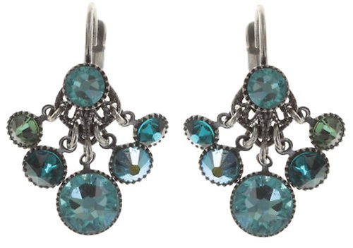 image for Earring Eurowire Dangling Waterfalls Blue / Green  