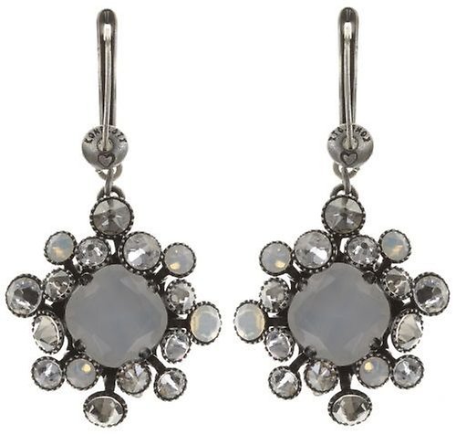 image pour Boucles d'oreilles pendantes Caviar de Luxe Blanc  10 mm