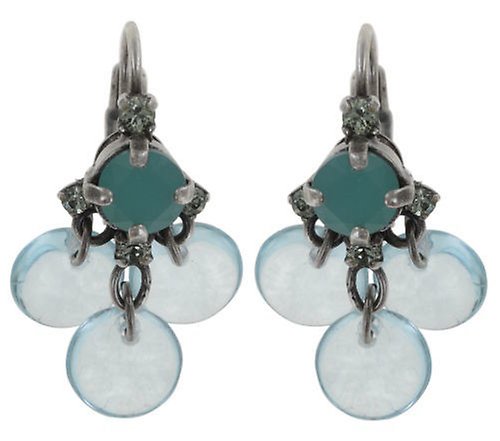 image for Earring Eurowire Dangling Aquarell Blue  