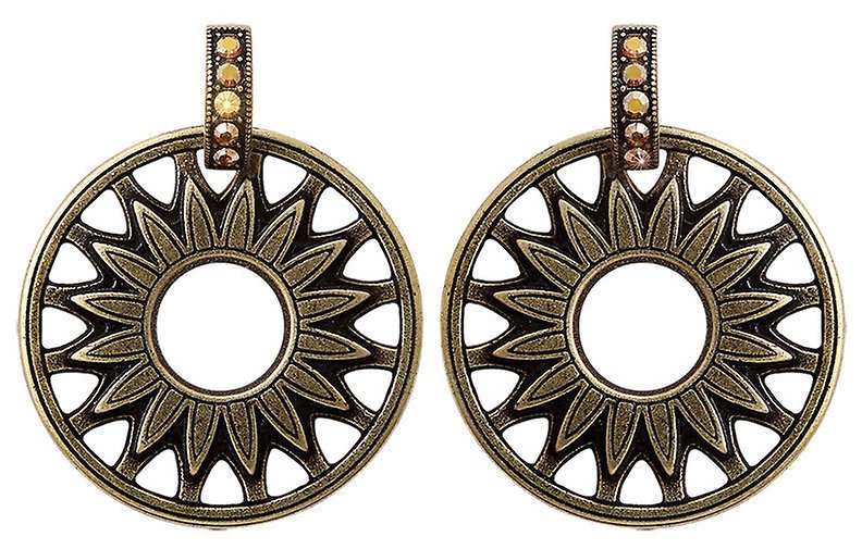 image pour Clou d'oreille pendant Rosone Jaune  medium