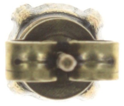 image for Earring stud Black Jack Yellow crystal metallic sunshine SS 29