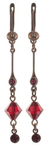 image pour Boucles d'oreilles pendantes Nostalgia Rouge Foncé  