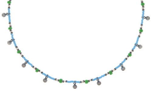 Kép Necklace Petit Glamour d´Afrique Green / White / Blue  