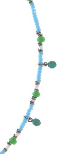 Bild für Halskette Petit Glamour d´Afrique Grün / Weiß / Blau  
