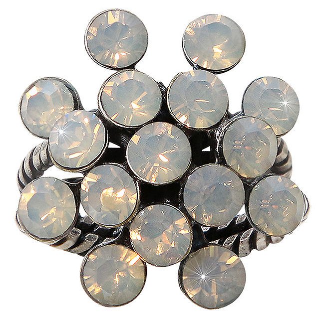 Bild für Ring Magic Fireball Weiß / Grau Hellgrau opal Classic Size (21mm Ø)