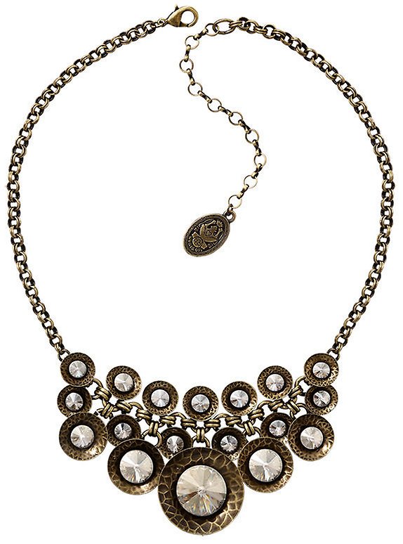 image pour Collier Rivoli Concave Blanc / Gris crystal silver shade 