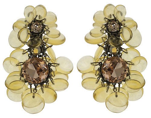 image pour Boucle d'oreille Clip pendante Aquarell Jaune  