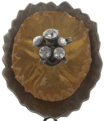 image pour Boucle d'oreille Clip pendante Samurai Bloom Marron  no. 5 & 8