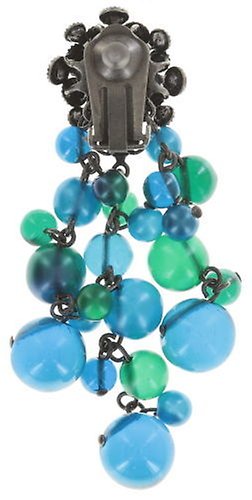 Bild für Ohrring Clip Caviar de Luxe Blau  10 mm