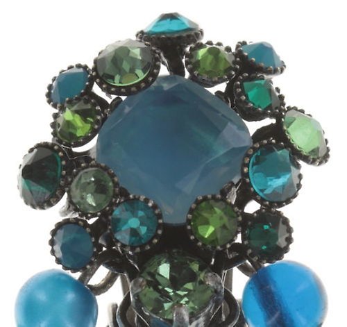 Bild für Ohrring Clip Caviar de Luxe Blau  10 mm