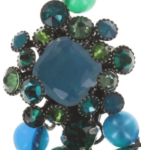 Bild für Ohrstecker baumelnd Caviar de Luxe Blau  10 mm