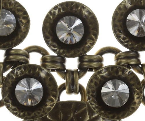 Kép Necklace Rivoli Concave White / Grey crystal silver shade 