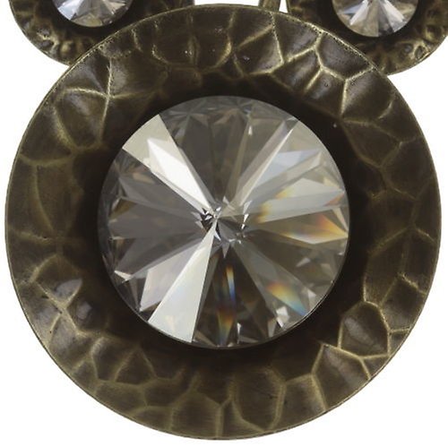 Kép Necklace Rivoli Concave White / Grey crystal silver shade 