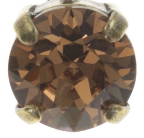 image for Earring Eurowire Black Jack Beige light smoked topaz SS 39