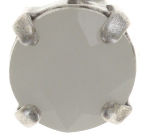 image for Earring Eurowire Black Jack White white opal SS 39