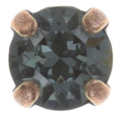 image for Earring Stud Black Jack Blue indian sapphire SS 29