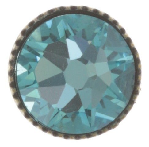 image pour Clou d'oreille plat Black Jack Bleu Clair lt. turquoise SS 34