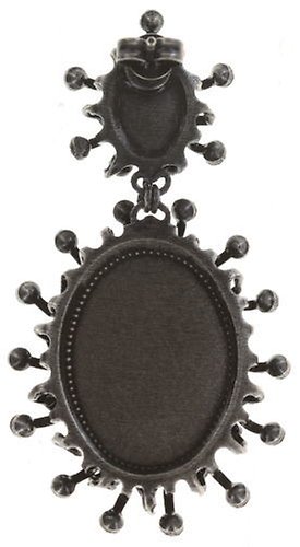 image pour Clou d'oreille pendant Galaxy in Glass Noir  large, small