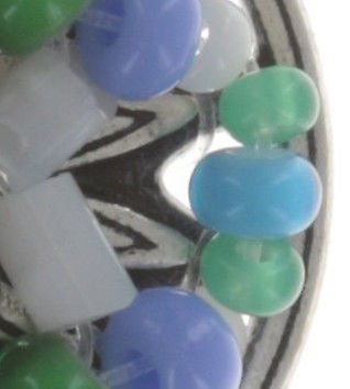 Bild für Ohrstecker Dream Catcher Grün / Weiß / Blau  kleinstes