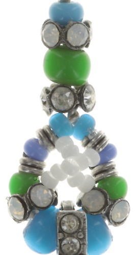 image pour Clou d'oreille pendant Dream Catcher Vert / Blanc / Bleu  extra large