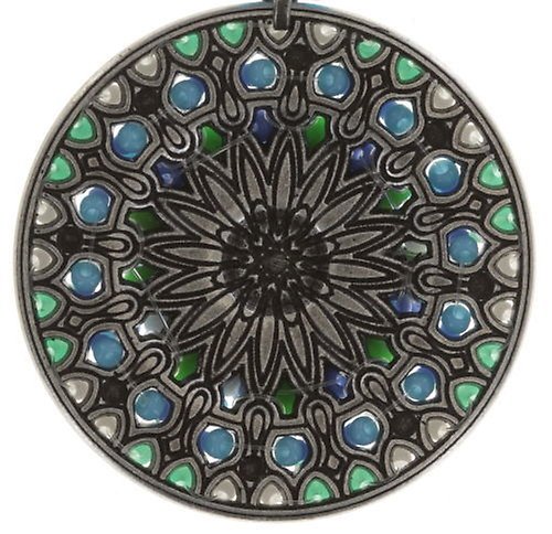 image pour Clou d'oreille pendant Dream Catcher Vert / Blanc / Bleu  extra large