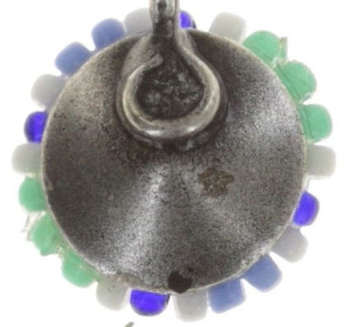 Kép Earring dangling Dream Catcher Green / White / Blue  