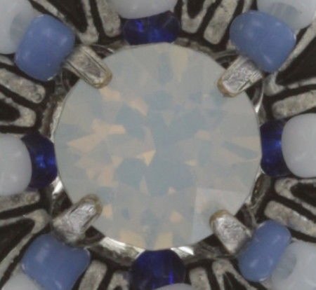 Bild für Ohrringe baumelnd Dream Catcher Grün / Weiß / Blau  kleinstes